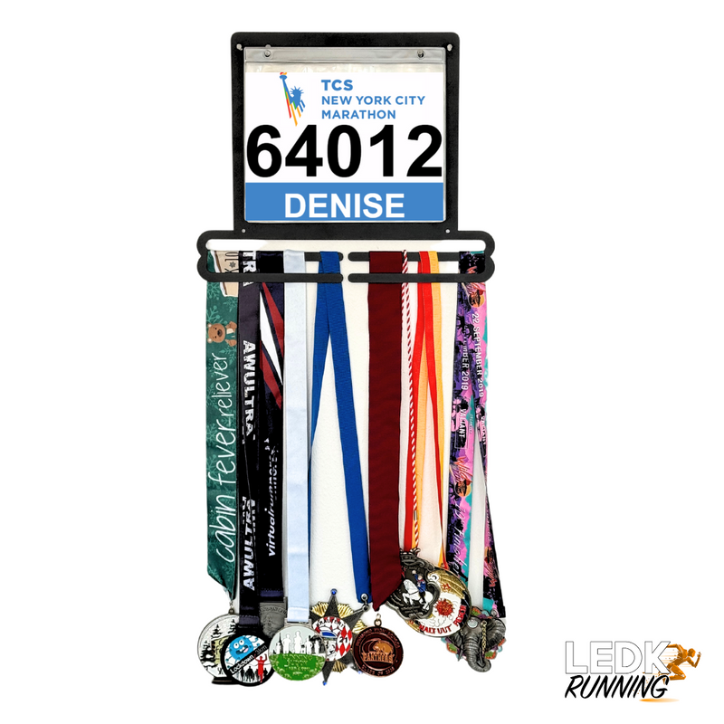 The LEDK RUNNING™ Bib Marathon Medal Hanger (20-25 medals)